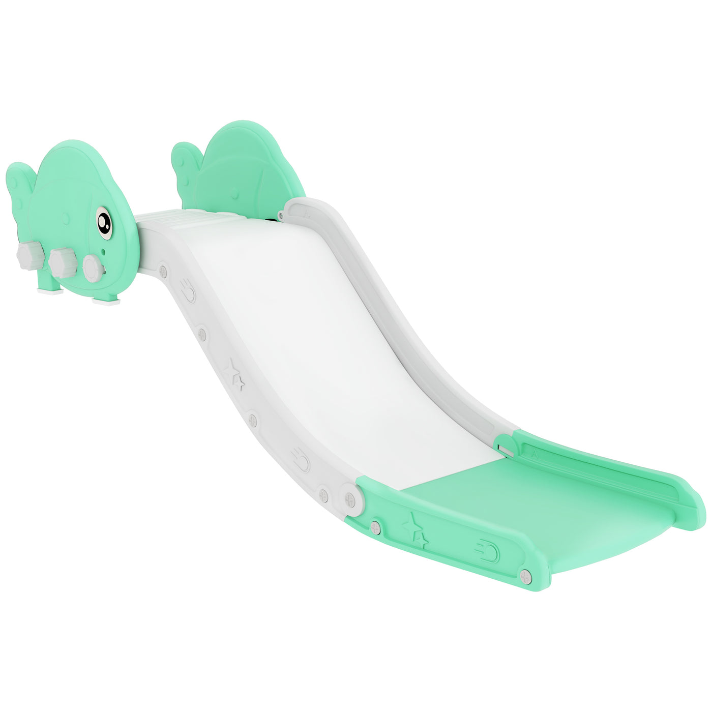 AIYAPLAY Kids Sofa Slide, Toddler Slide, 130cm Extended Length, Green