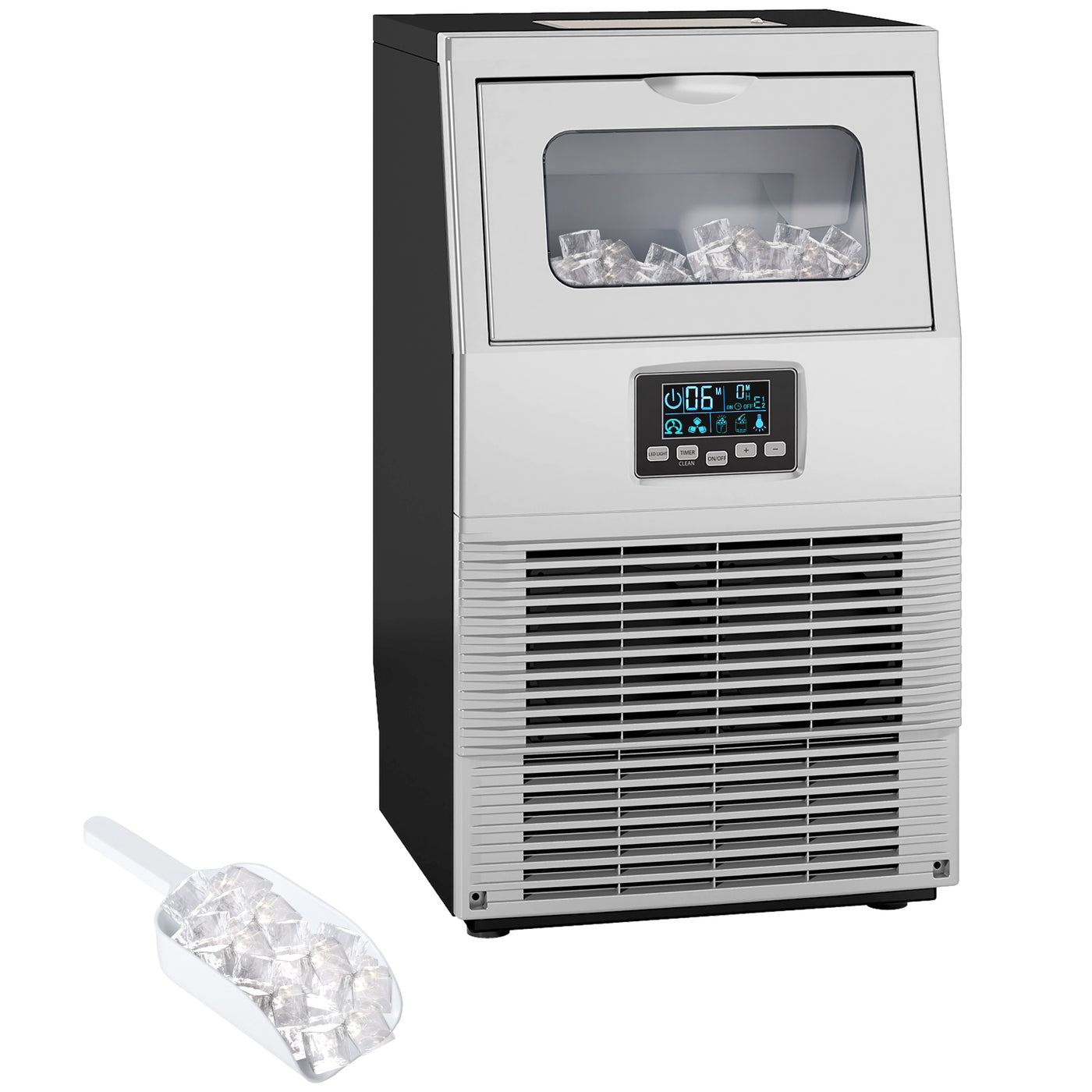 HOMCOM Commercial Ice Maker with 4kg Ice Storage