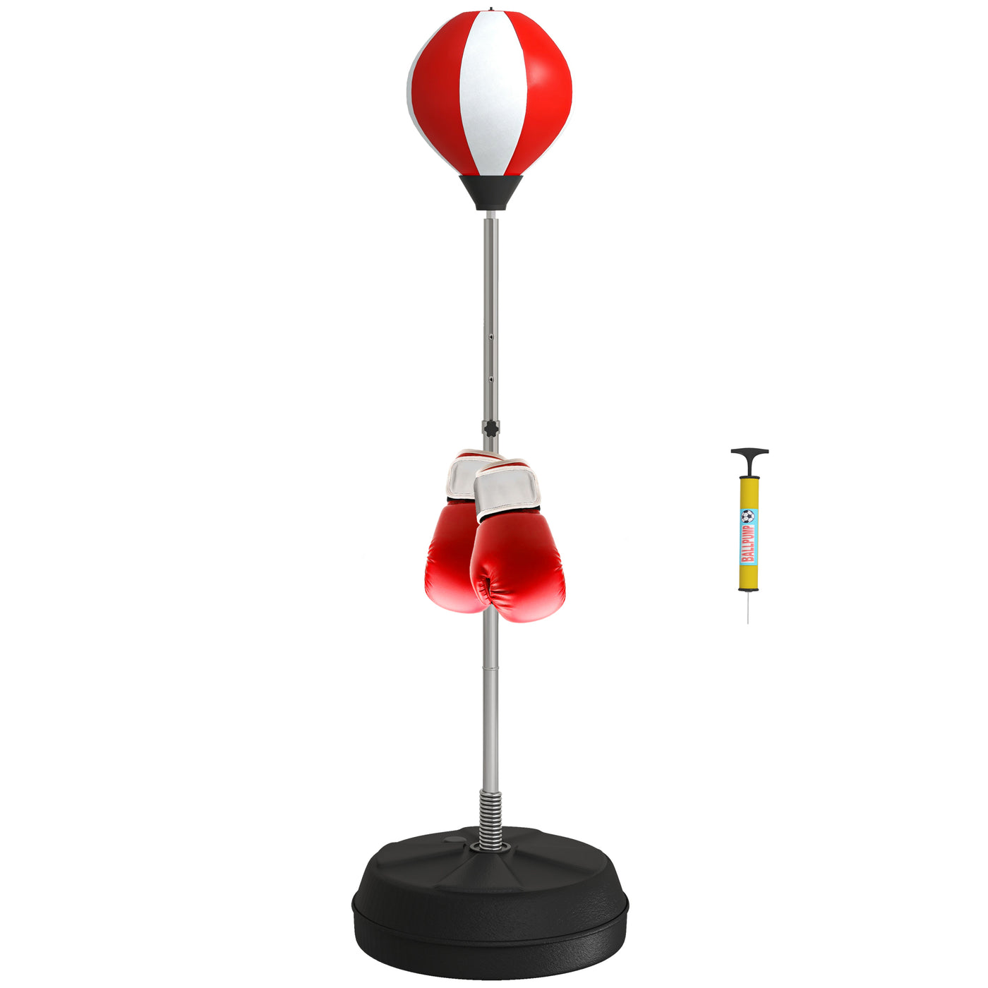 HOMCOM Punching Bag with Stand Boxing Bag Set with Adjustable Height