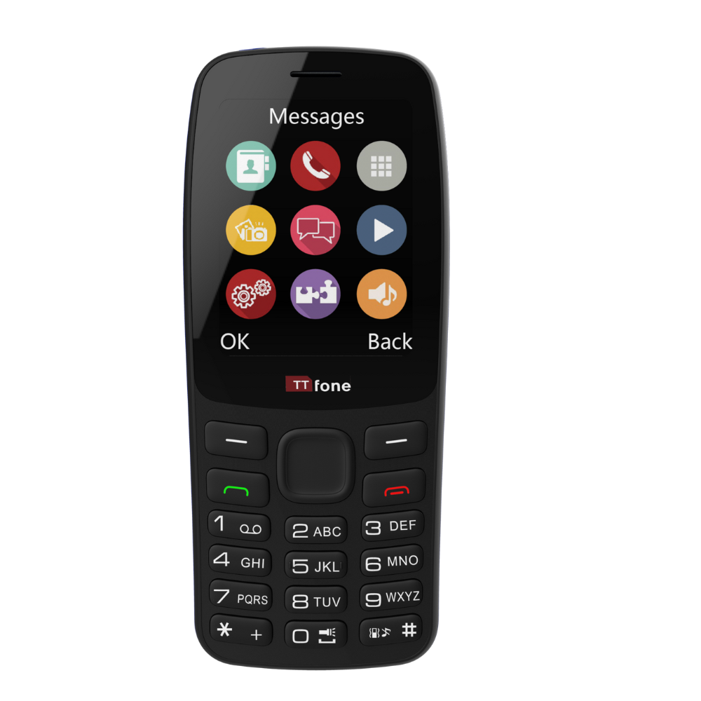 TTfone TT175 2.4inch UK Sim Free Dual Sim Basic Simple Feature Mobile Phone  Unlocked with camera Torch Media Games (with USB cable) GiffGaff Pay as you go
