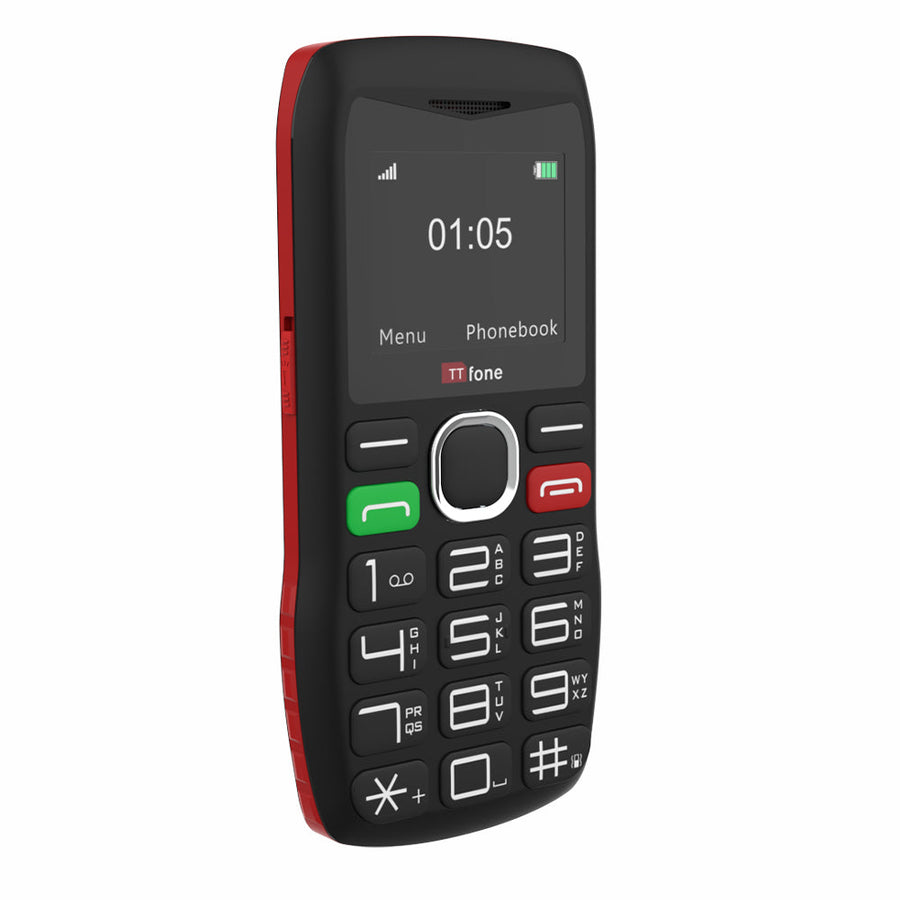 TTfone TT880 Easy-to-Use Mobile Phone for Seniors and Elderly - Large Button Phone with Emergency Assistance Button with USB Cable GiffGaff Pay as you go