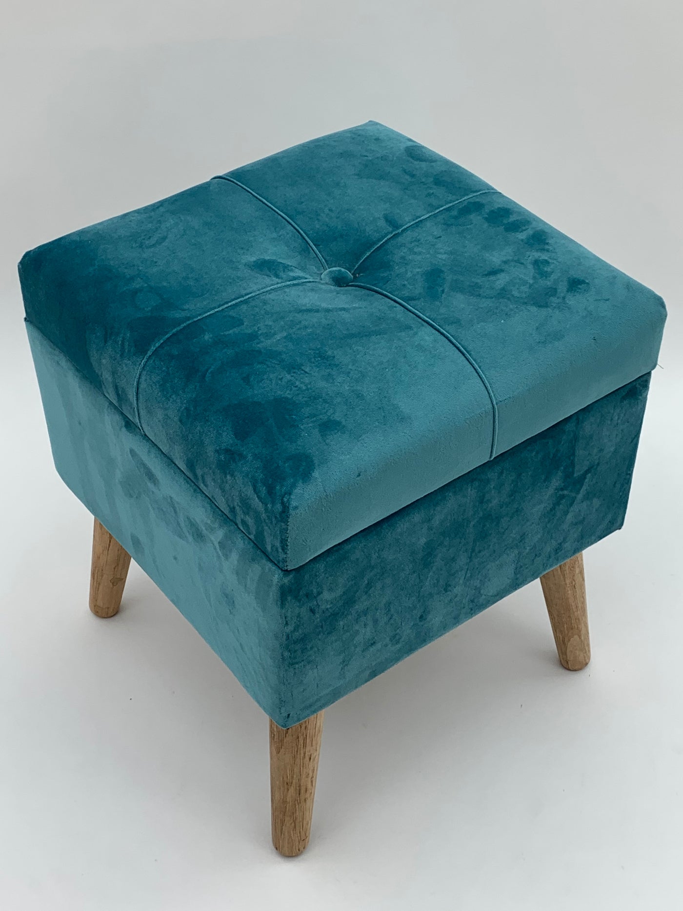 Blue Wooden Trunk L33 x W33 x H42 cm
