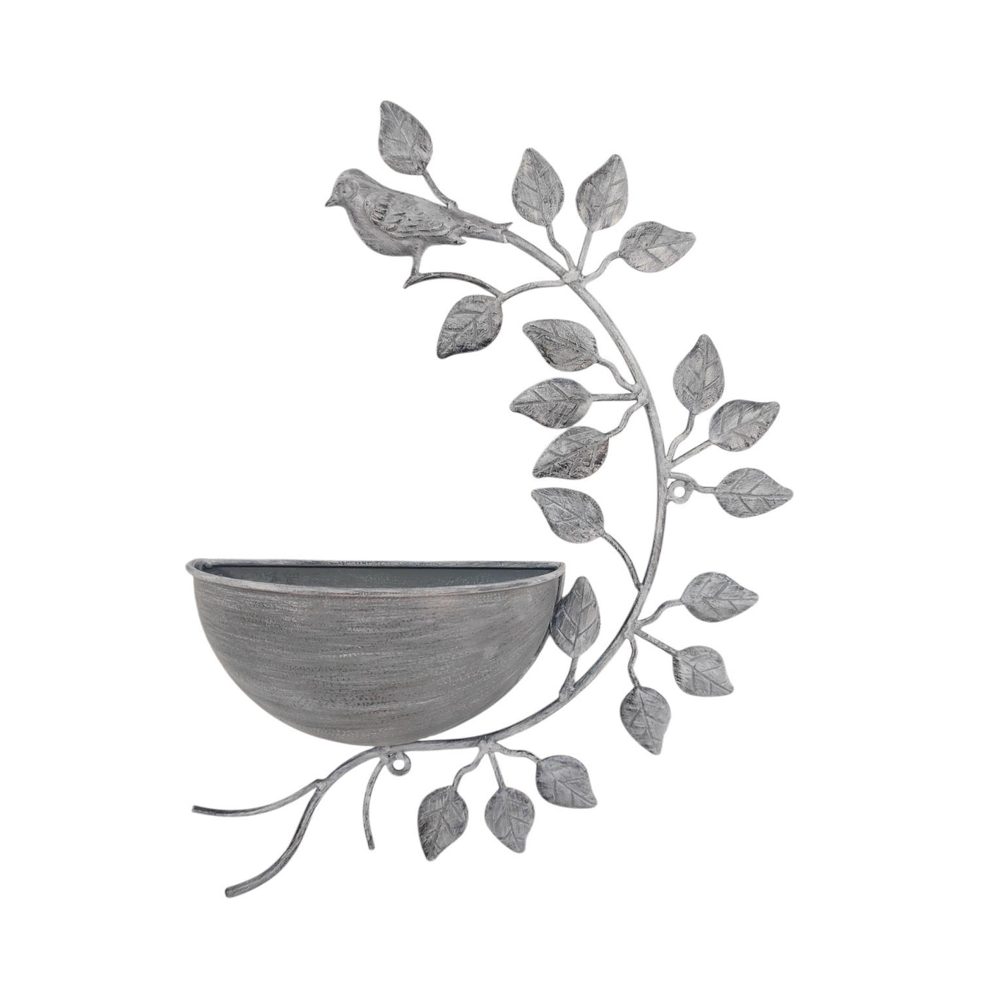 42CM Grey Metal Garden Planter