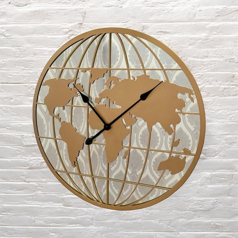 60CM Wall Clock - World design