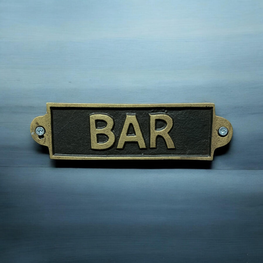 BAR Metal Sign
