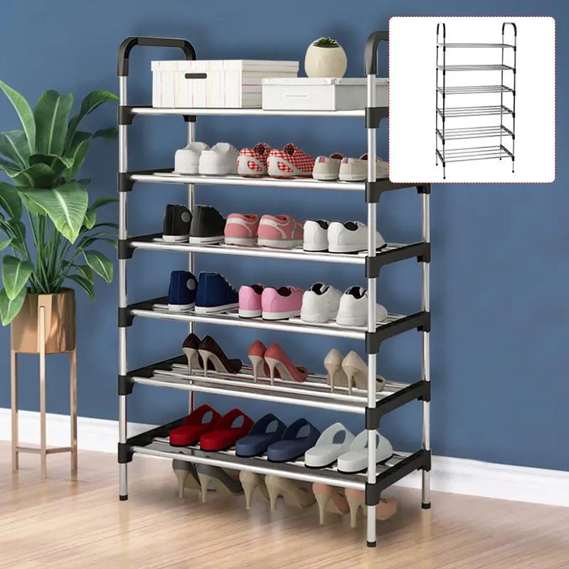 6-Tier Metal Shoe Rack – Freestanding Storage Shelf