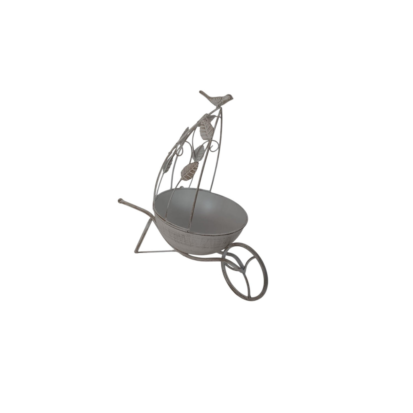 36cm Cream Metal Garden Planter