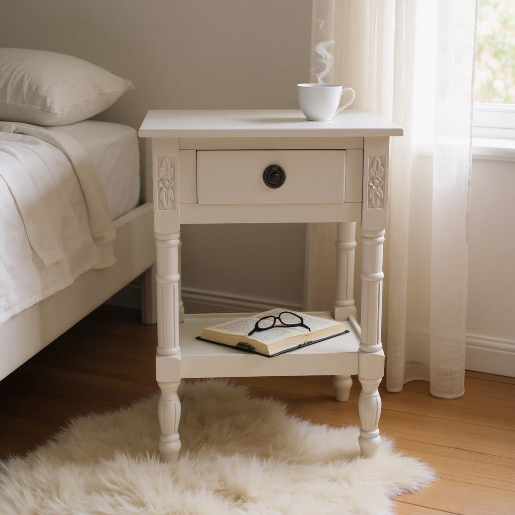 65CM 1 Drawer Side Table