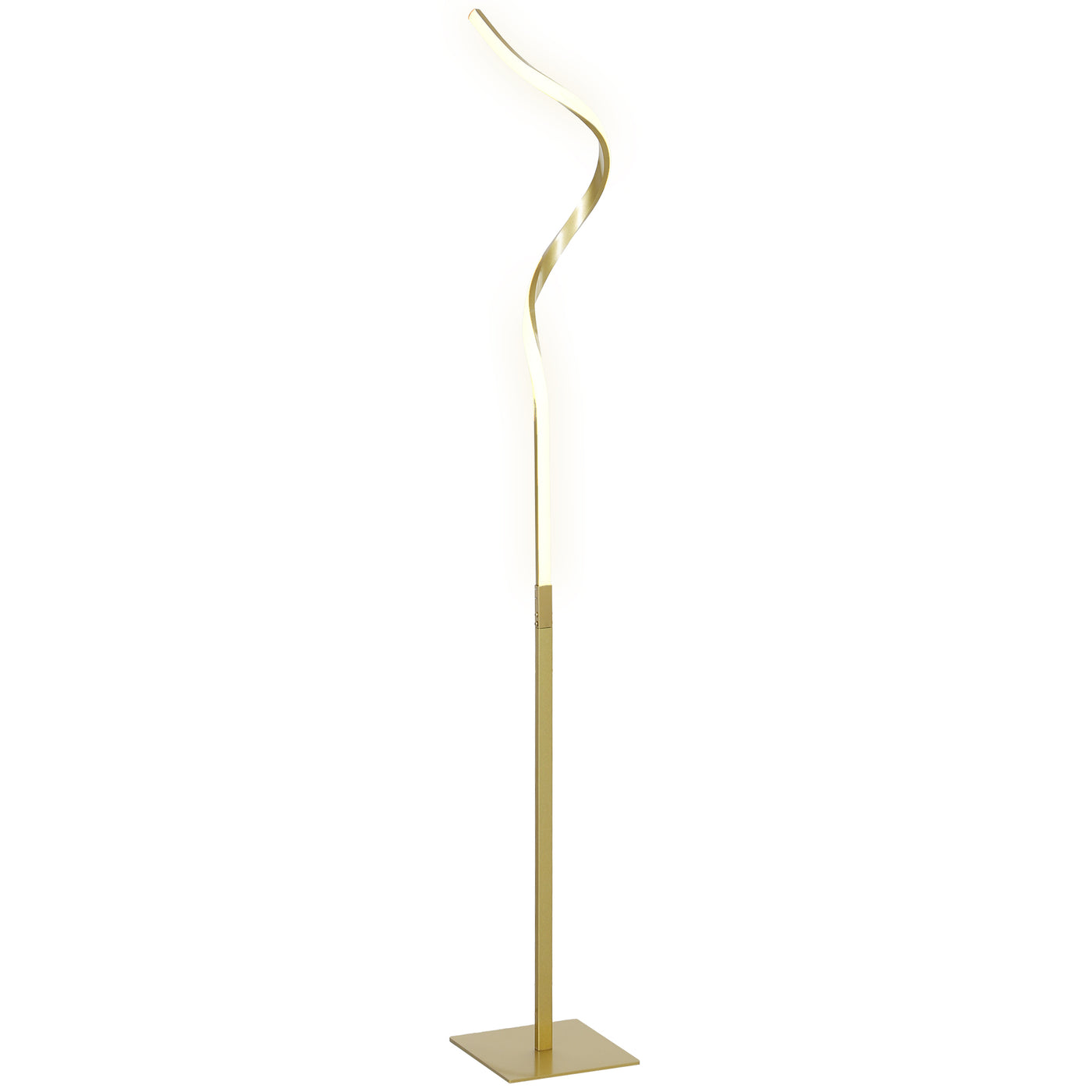 HOMCOM LED Floor Lamp, Standing Lamp, Gold Tone