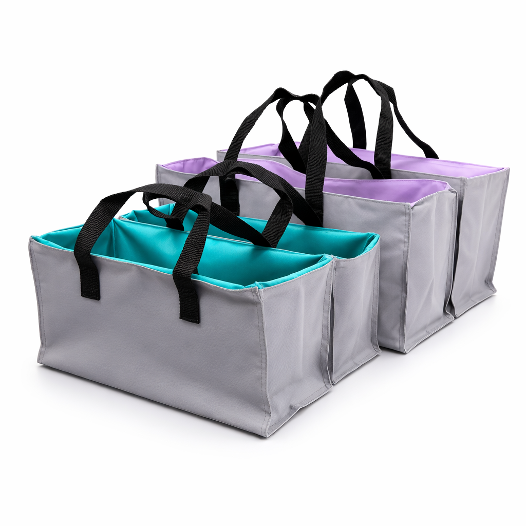 2 in 1 Foldable Trolley Tote Set of 4