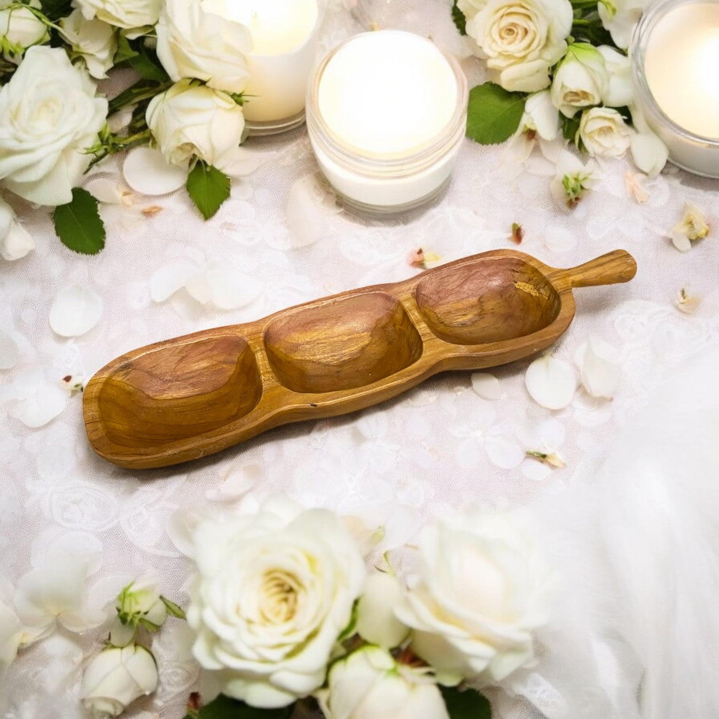 50CM TEAK SERVING BOWL