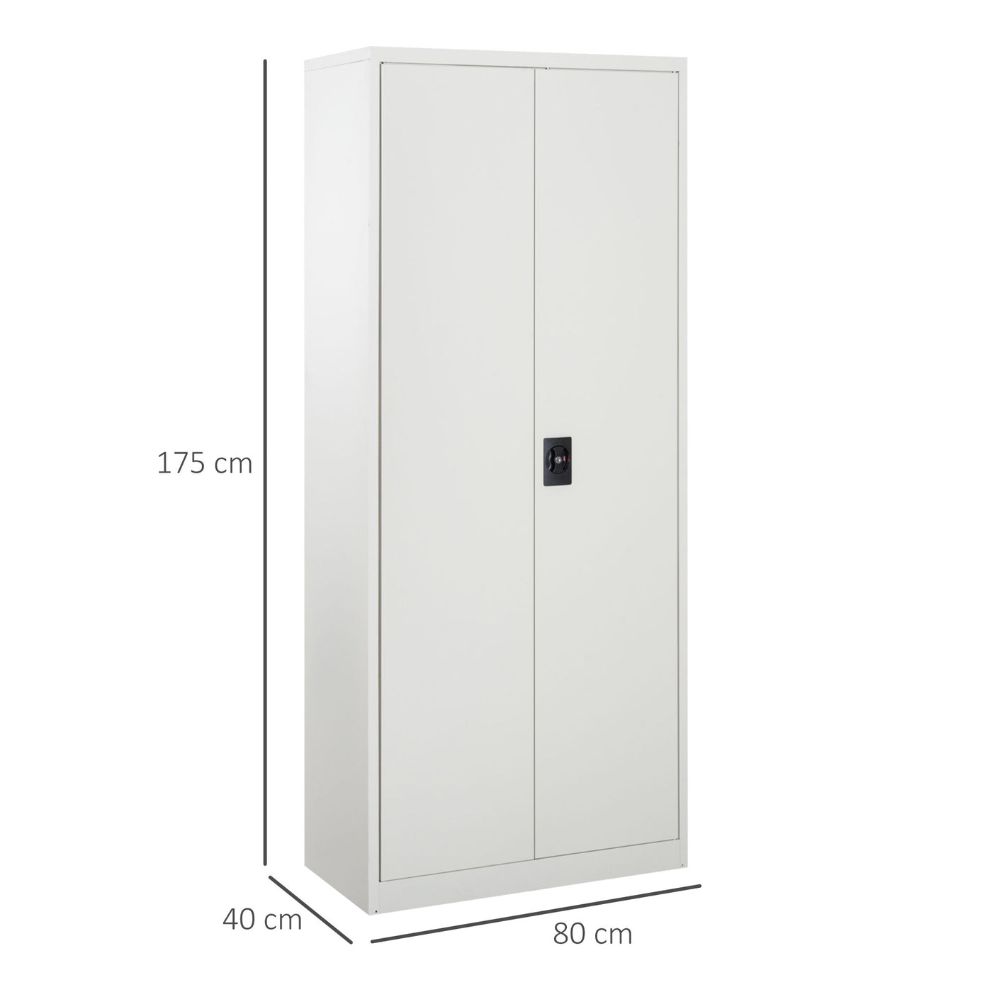 Filing Cabinet Storage Office 2 Doors Adjustable Shelf Metal