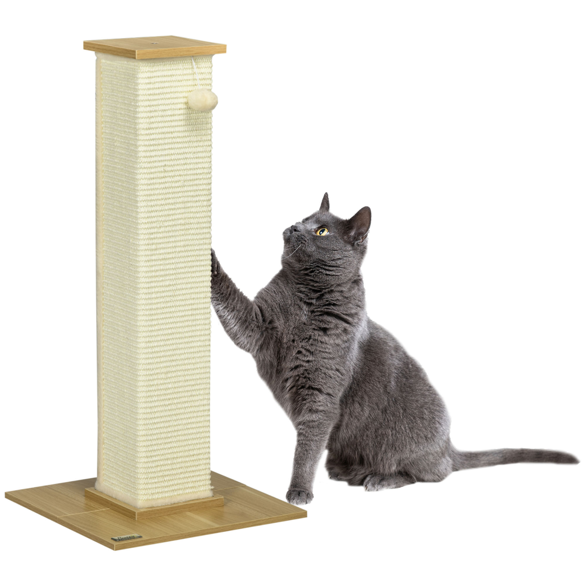 80cm Sisal Rope Scratching Post with Toy Ball