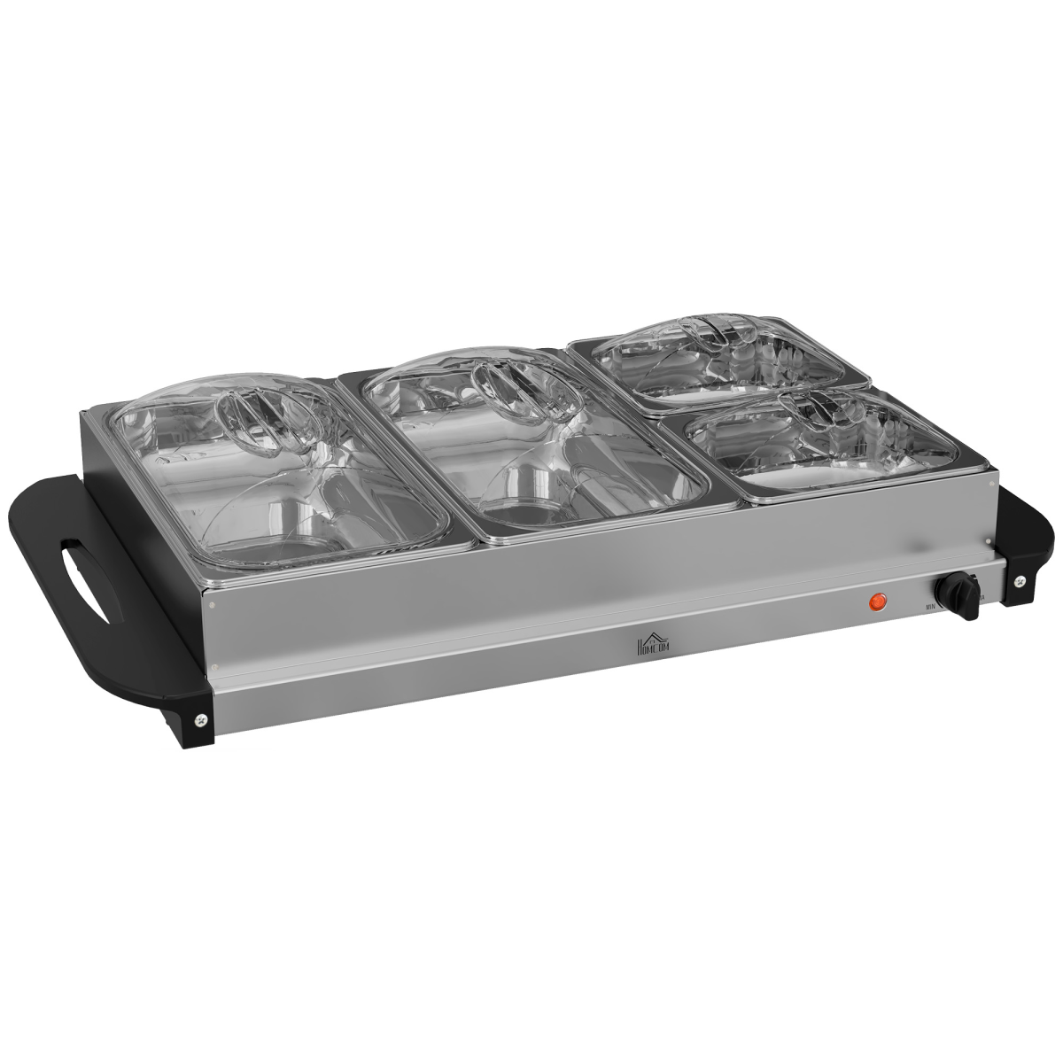 HOMCOM 4 Tray Electric Food Warmer Buffet Server 300W