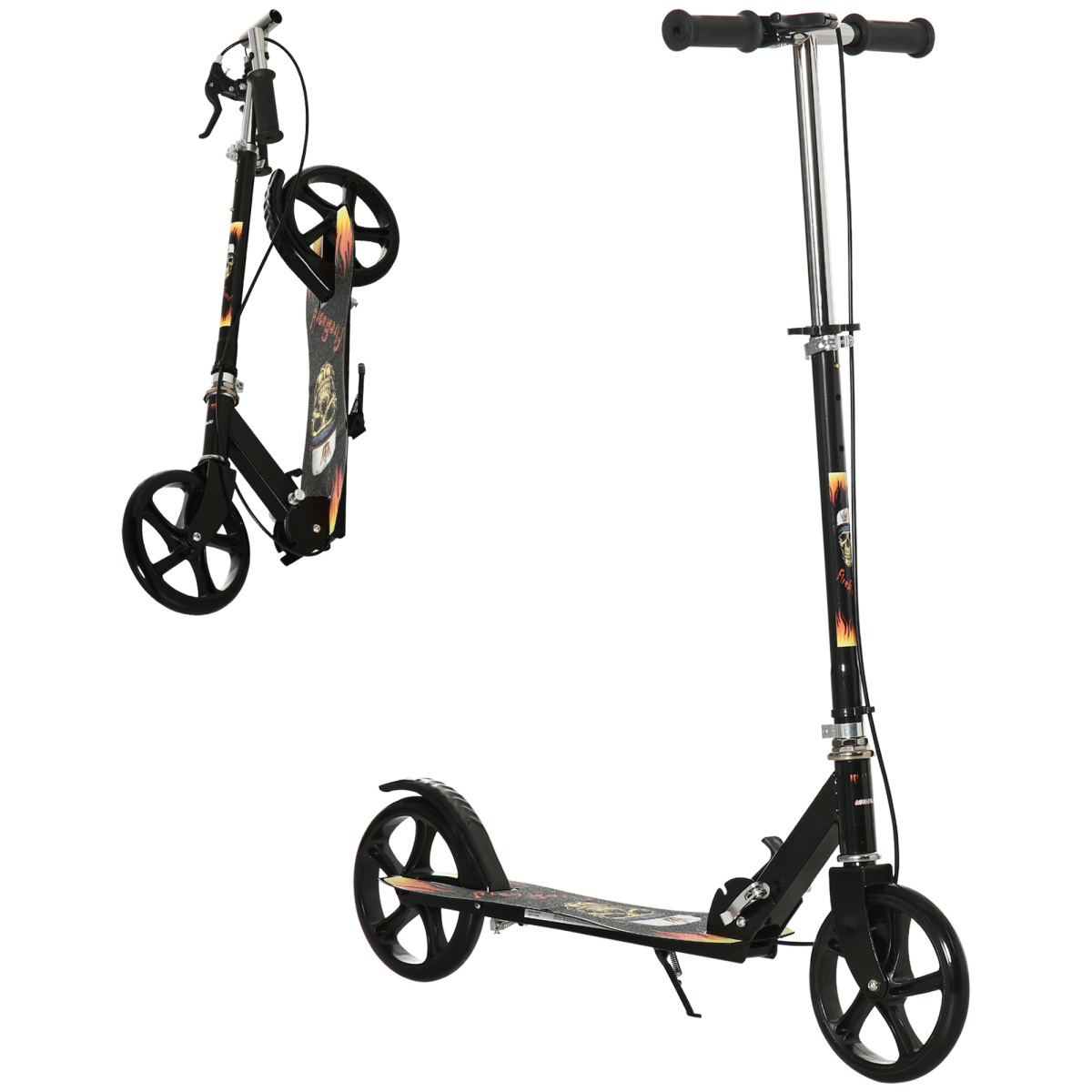 Foldable Kick Scooter for Kids, Adjustable Height, 8" Wheels