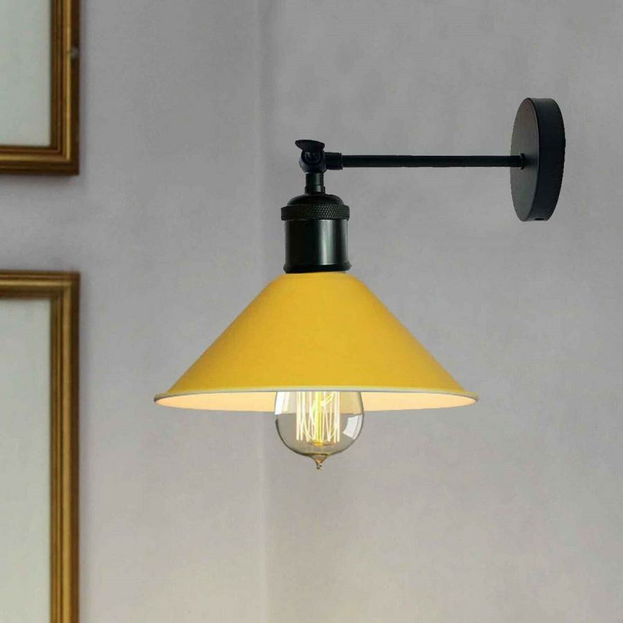 Industrial Yellow Wall Lamp Retro Light Vintage Wall Sconce