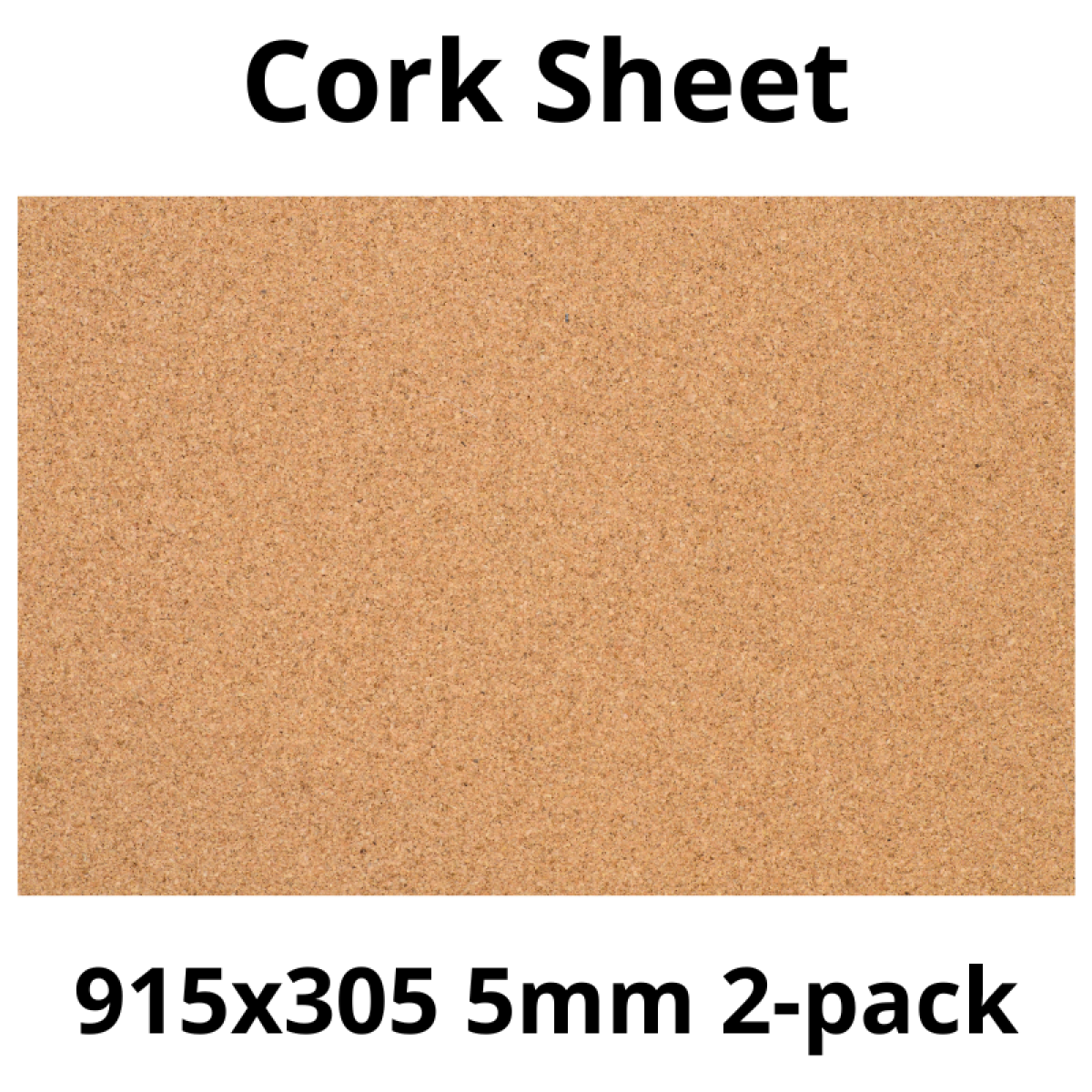 Cork Sheets Pack of 2 (915×305mm, 5mm) for DIY Décor & Crafting