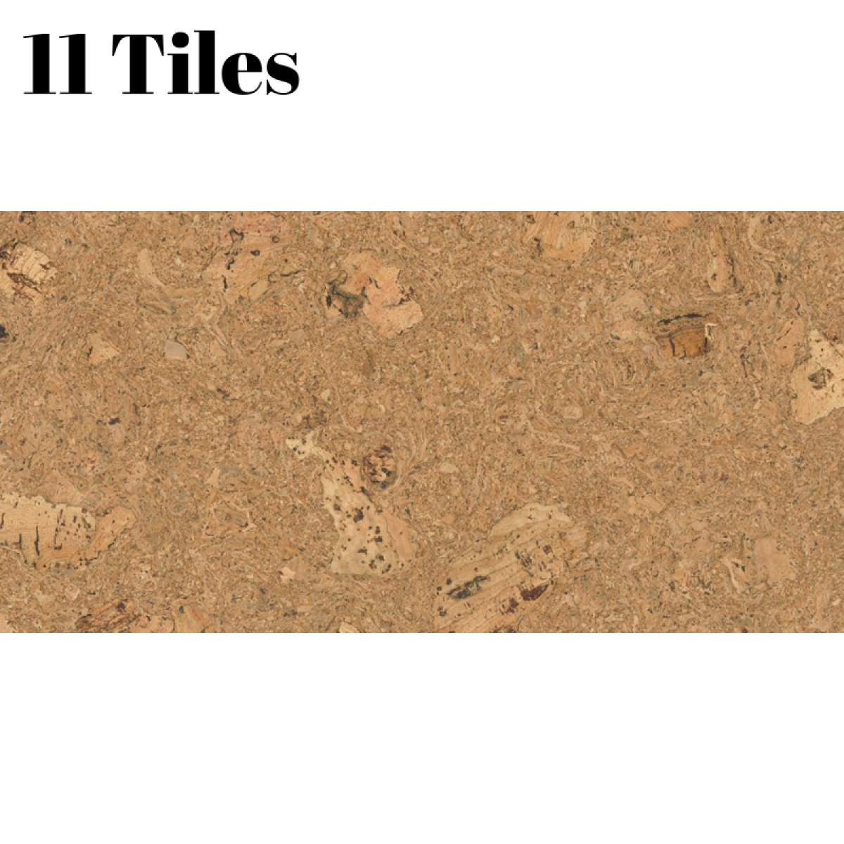 Natural Cork Wall Tiles (1 Pack) – 1.98m² Coverage, 3mm Thick, 11 Tiles