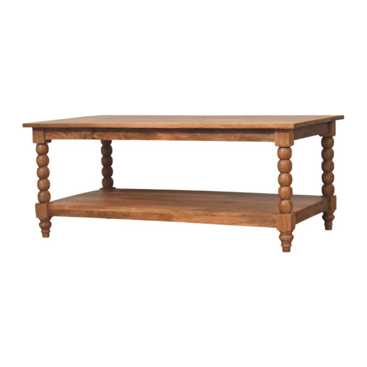Artisan Furniture Solid Wood Spindle Coffee Table, Brown