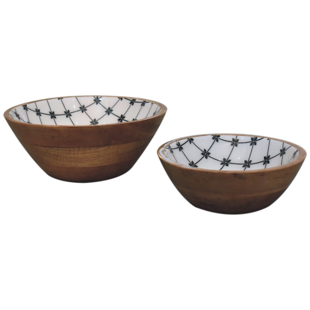 Artisan Furniture 2x Lacquered Flower Bowl Set