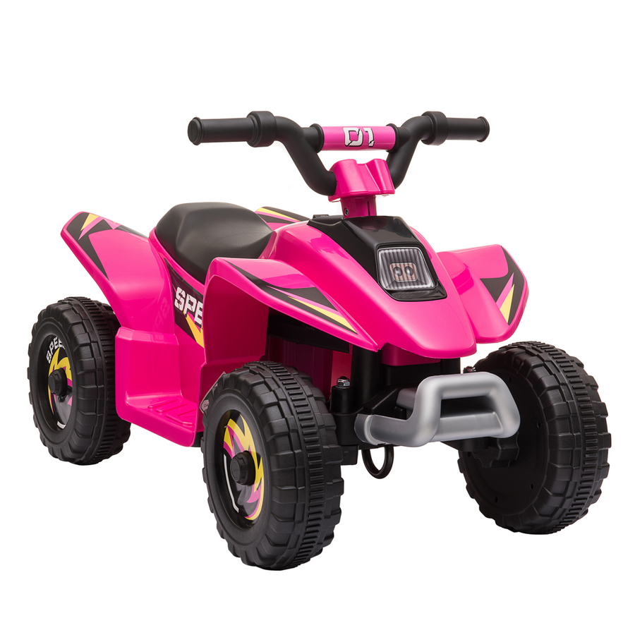 6V Kids Electric Ride-On Car with Big Wheels for Toddlers 18-36 Months Pink