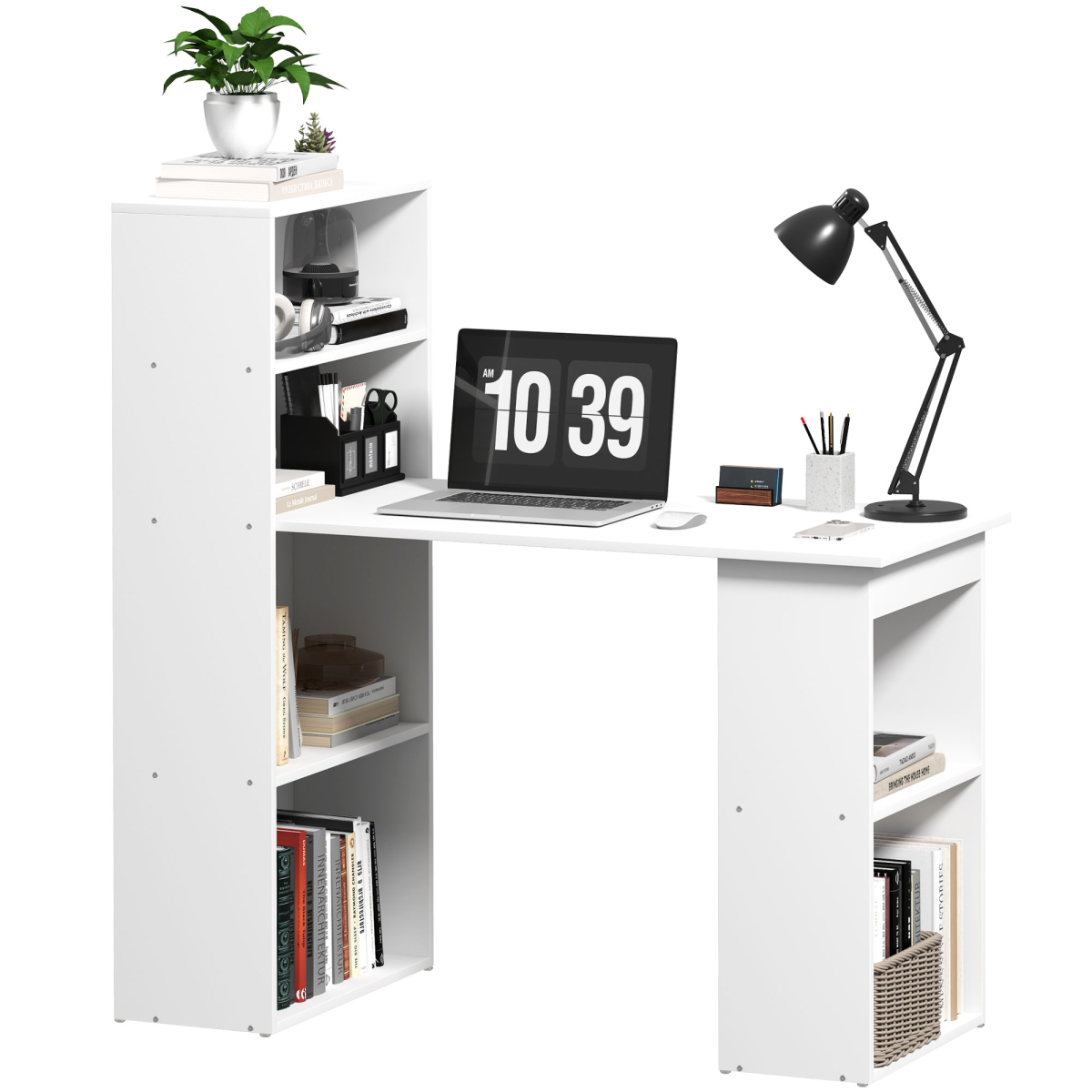 Computer Desk, 120Lx55Dx120H cm, White