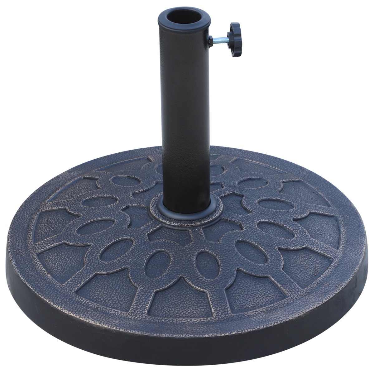 Outsunny 13kg Garden Parasol Base Round Resin Umbrella Stand Holder Bronze Tone