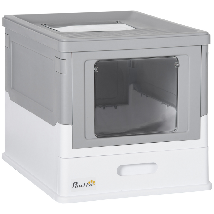 Hooded Cat Litter Box with Scoop and Tray