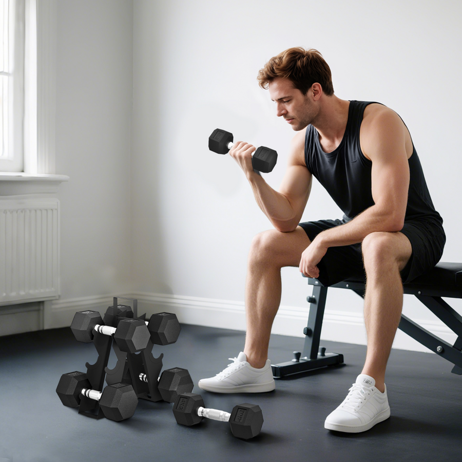 Dumbbell Set with Storage Rack