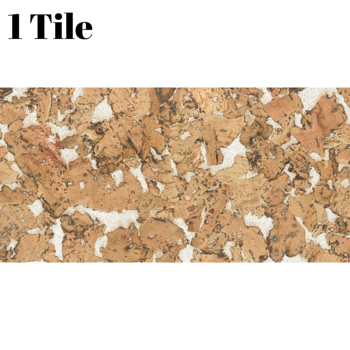 Beige Decorative Cork Wall Tile (1 Tile, 0.18m² / 1.94sqft) - 3mm
