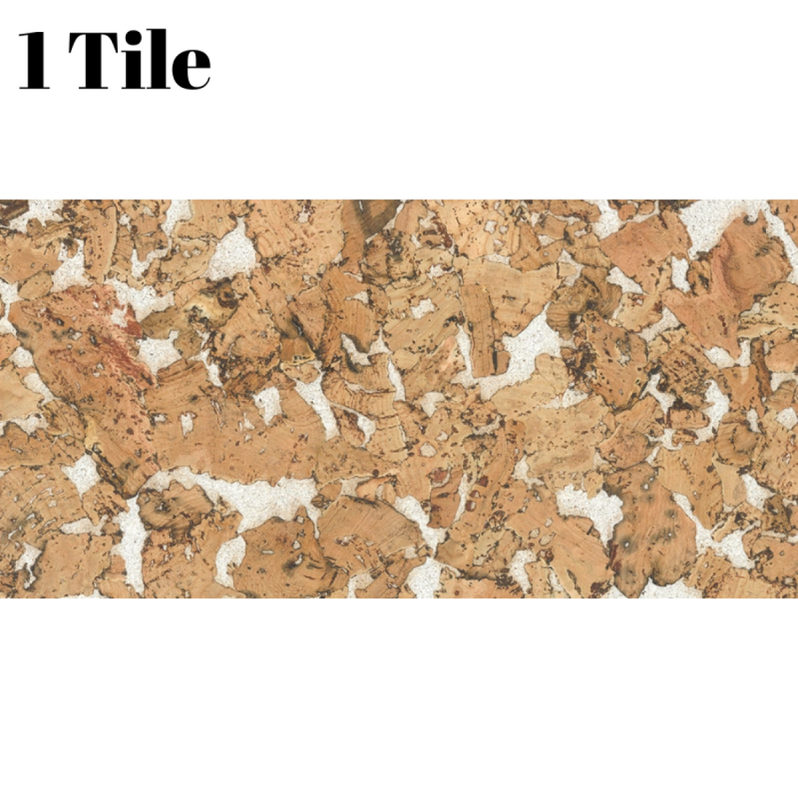 Beige Decorative Cork Wall Tile (1 Tile, 0.18m² / 1.94sqft) - 3mm