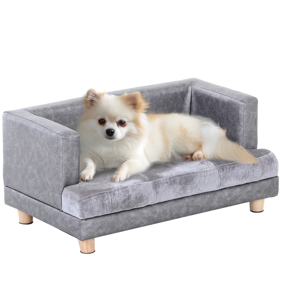 PawHut Pet Sofa Bed Grey