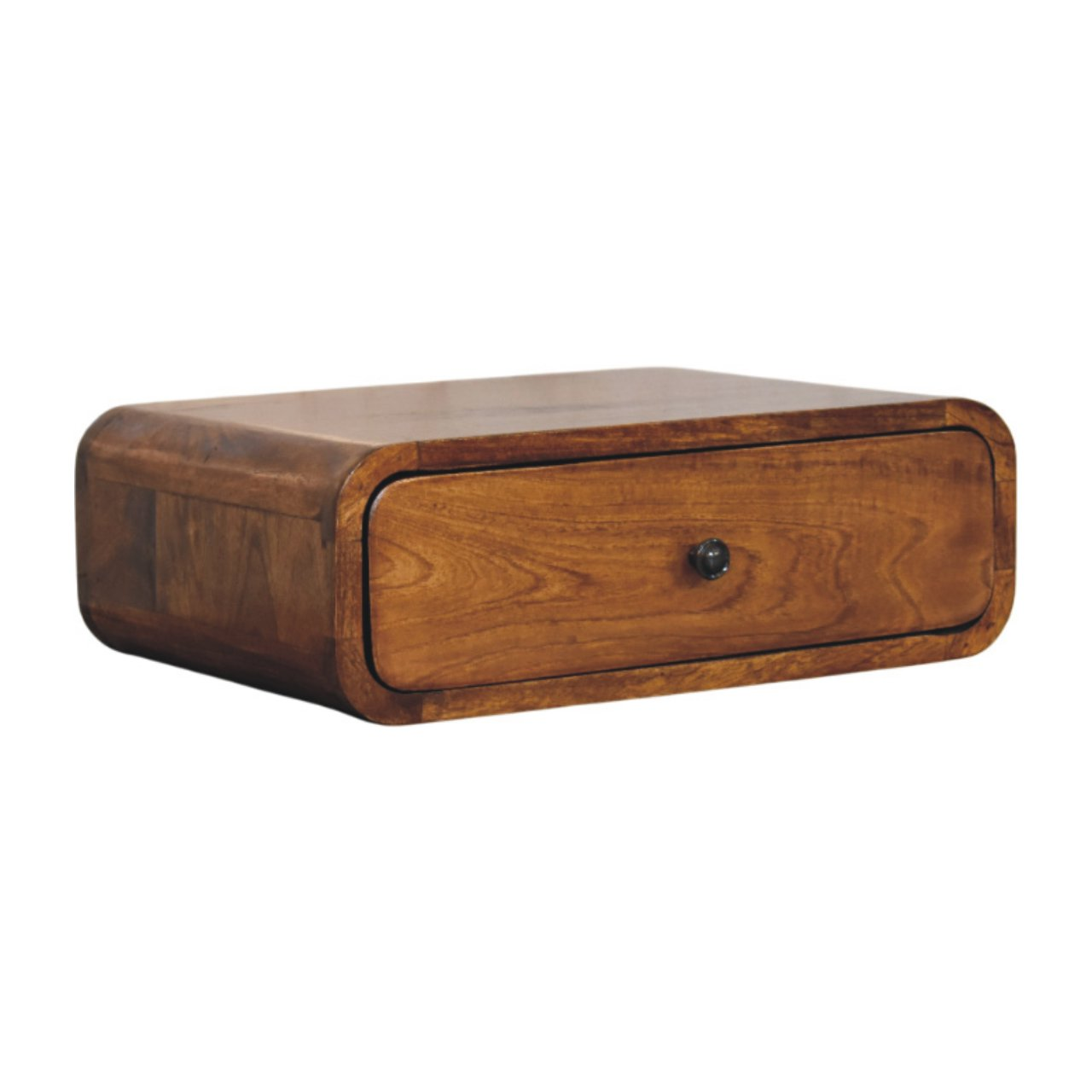 Artisan Furniture Avora Wall-Mounted 1 Drawer Nightstand, Honey Caramel Brown