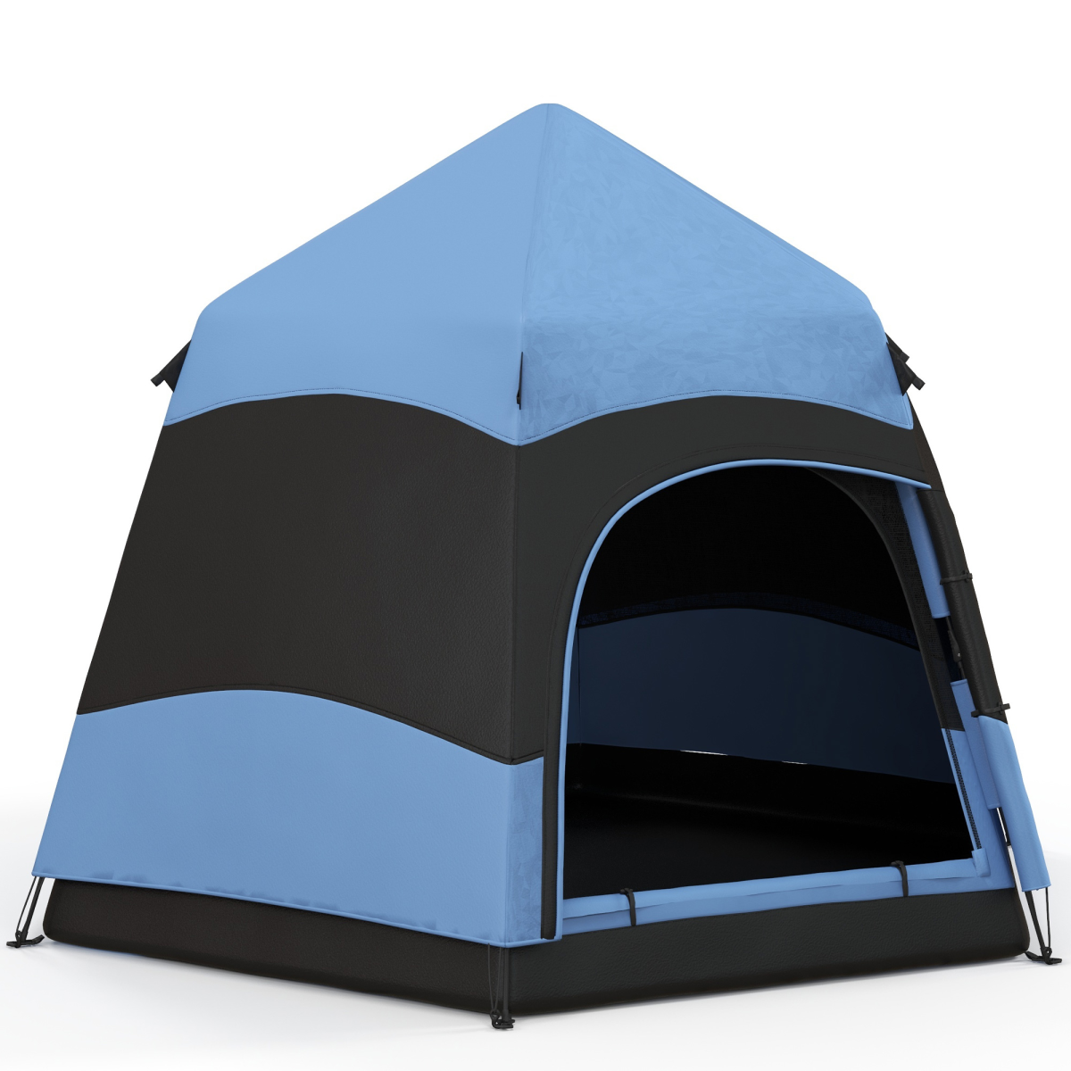 Outsunny 4 Person Pop Up Tent Camping Shelter Blue & Black