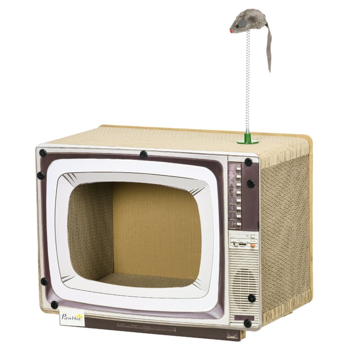 Cat House with Scratching Board