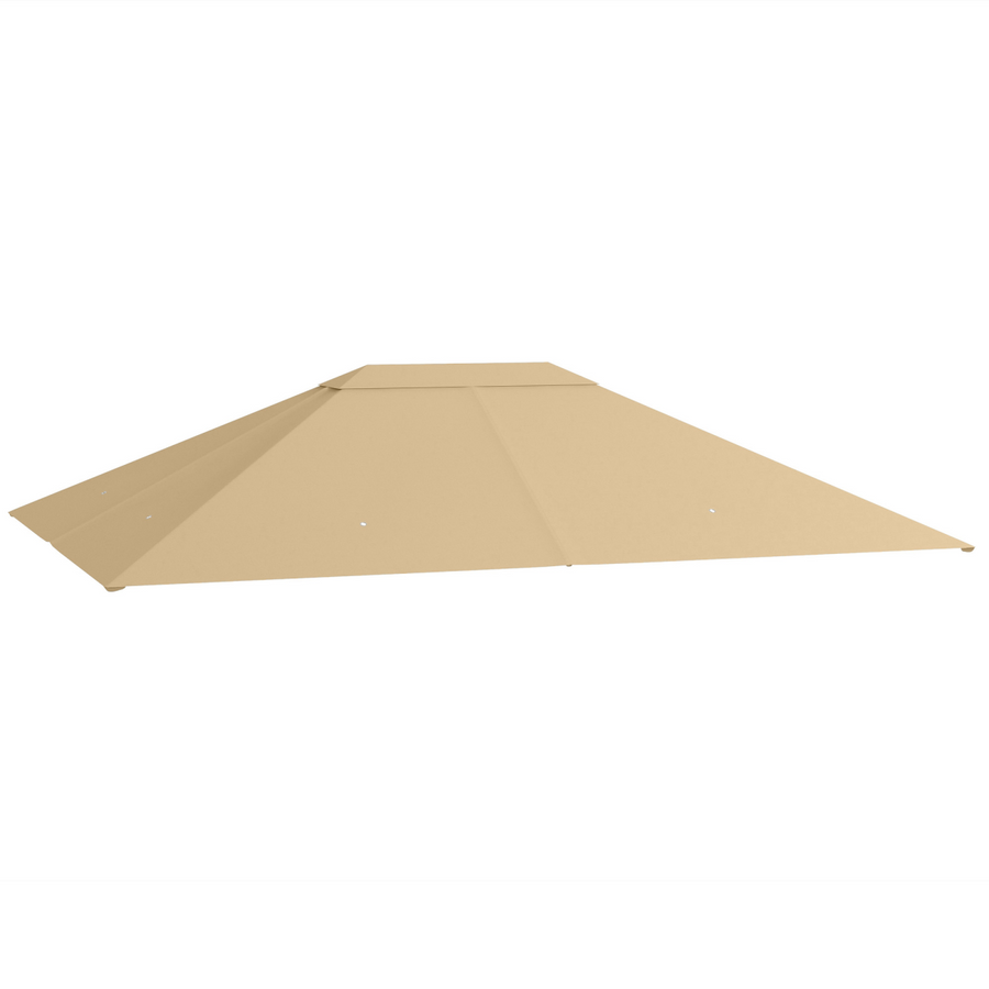 Outsunny 3 x 4m Gazebo Canopy Replacement Roof Cover, Khaki