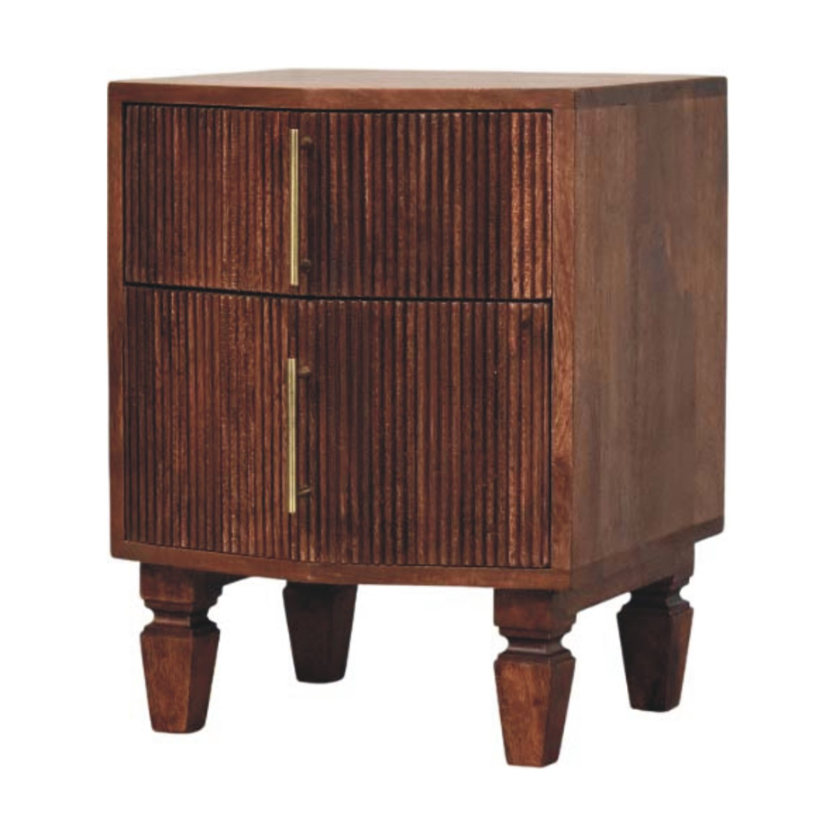 Artisan Furniture Harper Nightstand, 2 Drawers, Dark Brown
