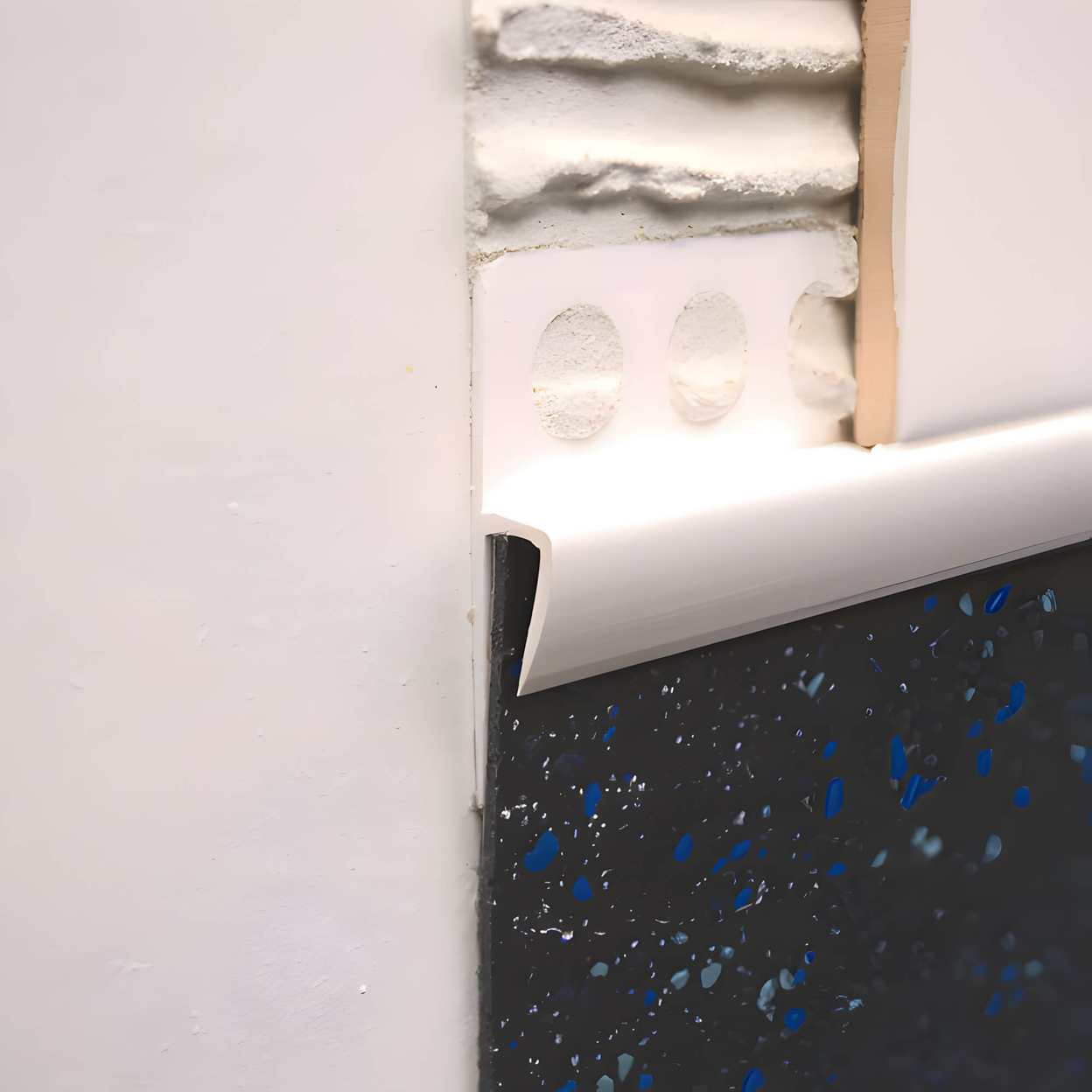 EFU Flexible Face PVC Tile Trim - Co-Extruded UPVC for Vinyl Flooring