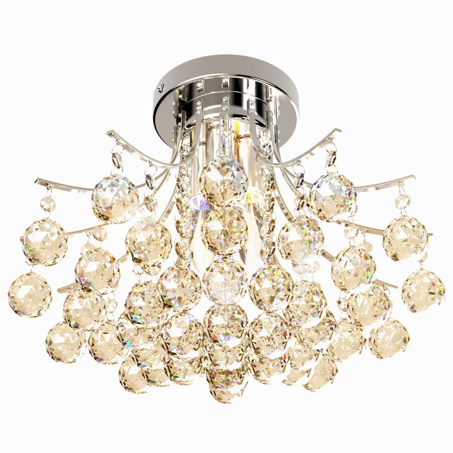 K9 Crystal Ceiling Chandelier Pendant Light, 3-Light