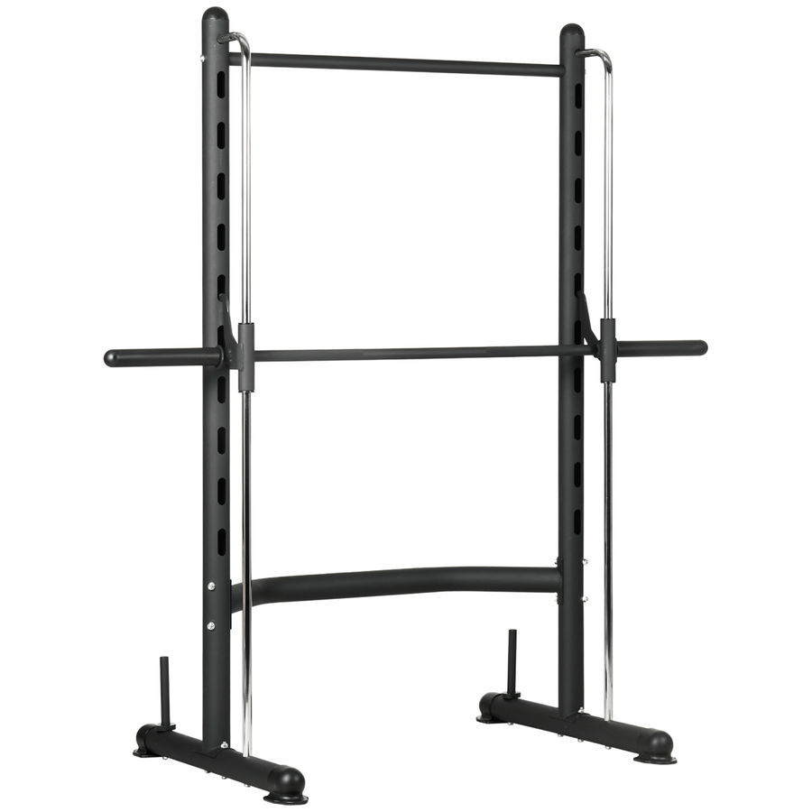 HOMCOM Adjustable Squat Rack with Pull Up Bar and Barbell Bar