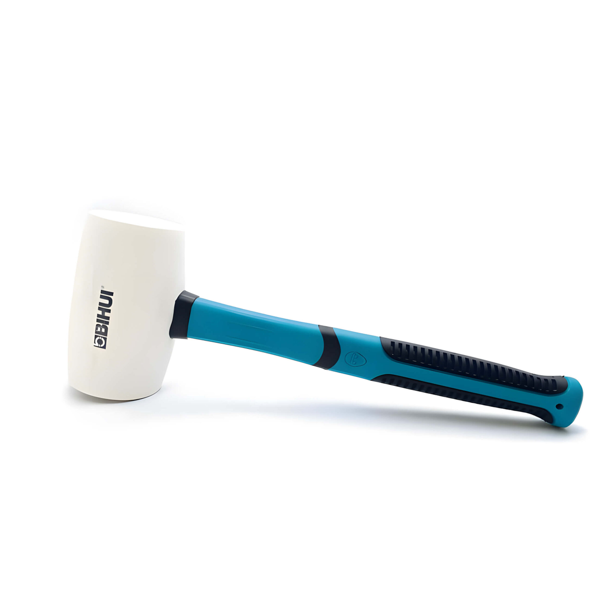 BIHUI 24oz White Rubber Mallet with Soft-Grip TPR Handle