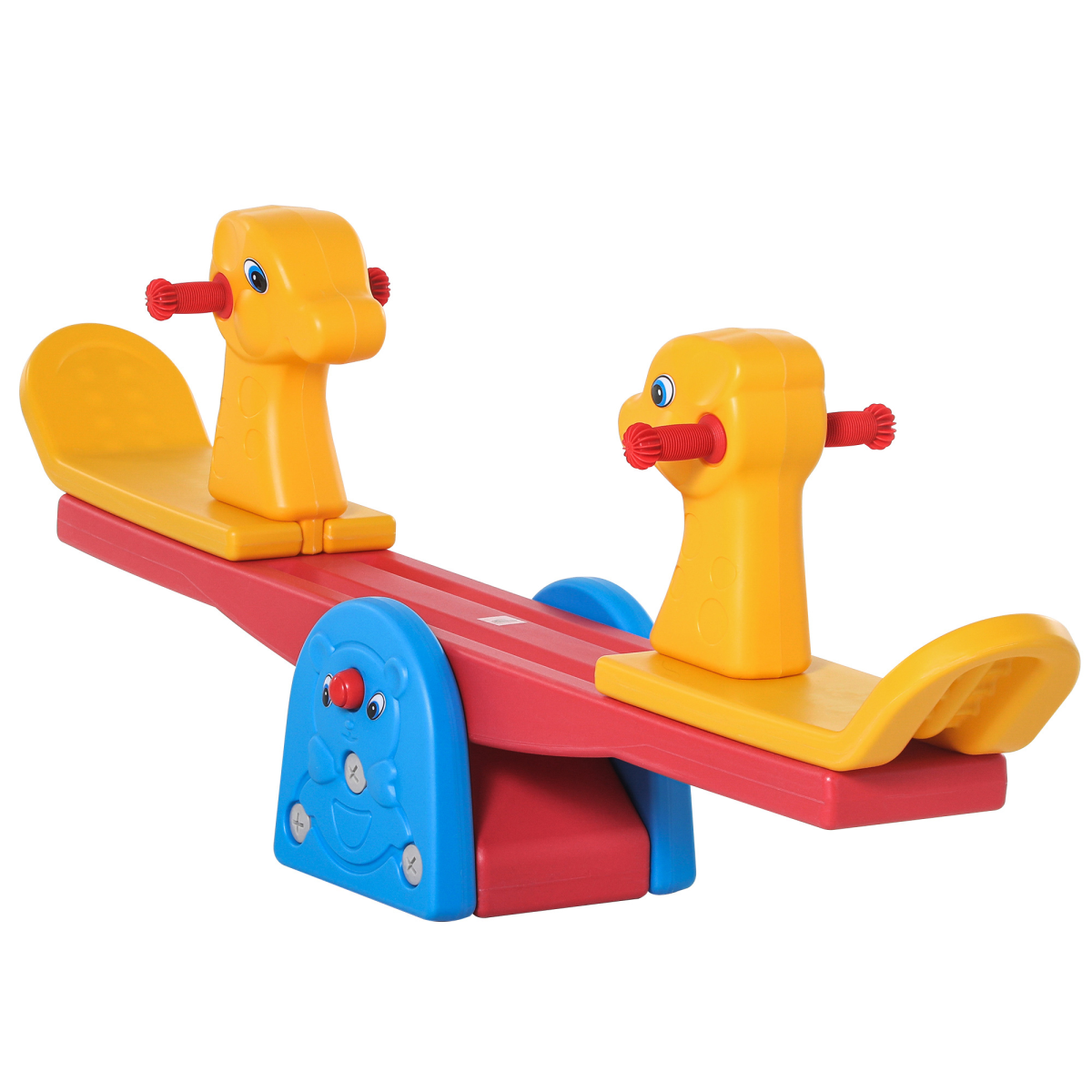 Kids Seesaw Teeter Totter 2 Seats with Easy-Grip Handles