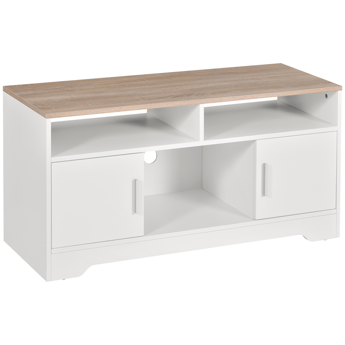 Home Office TV Stand Storage Unit with Cabinets and Shelves 105L x 40W x 52H cm