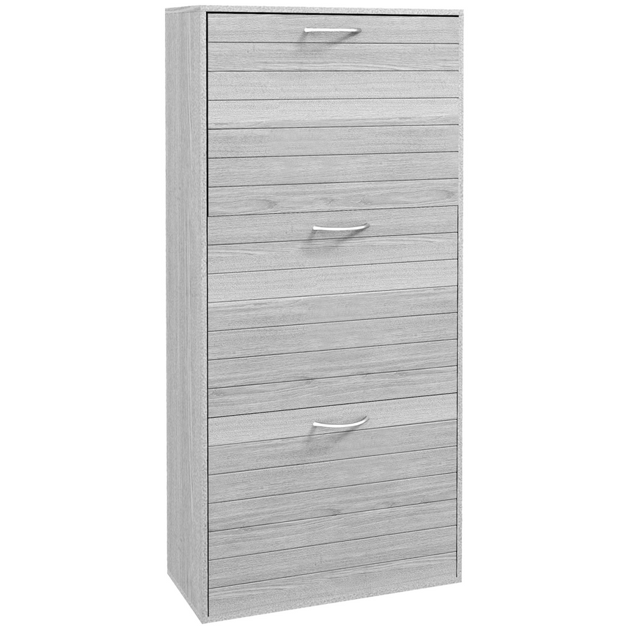 HOMCOM Slim Shoe Storage Cabinet with 3 Flip Drawers for 12 Pairs of Shoes