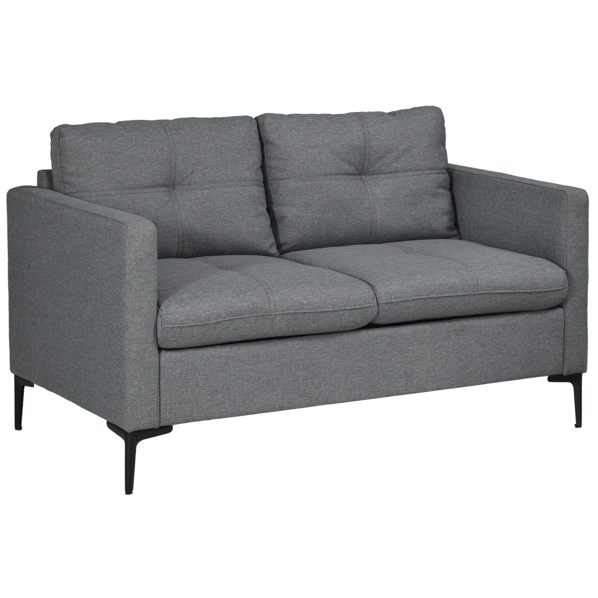 HOMCOM Modern Loveseat Sofa Upholstered 2 Seater Settee