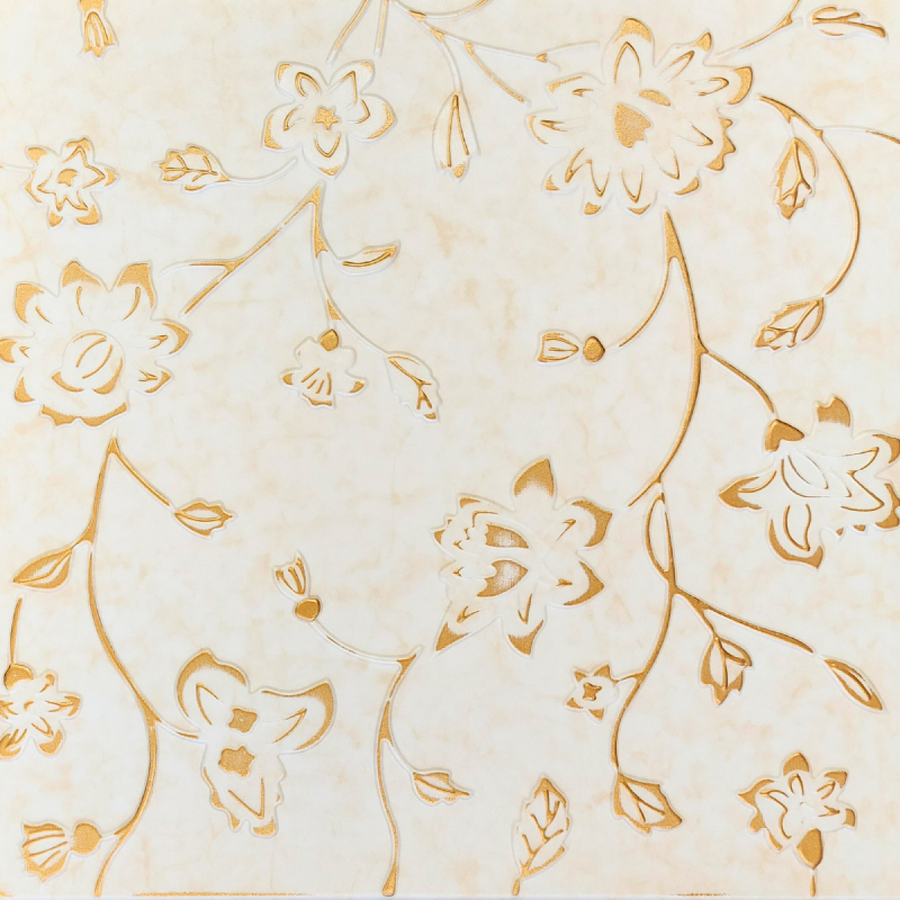 Gold Flowers: Decorative Ceiling & Wall Panels - 2m2 (21.52 sqft) - 8 Panels