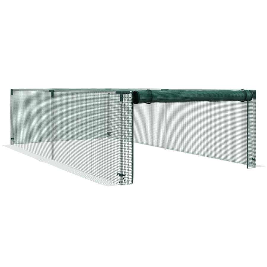 Outsunny 8' x 4' Plant Protection Tent Crop Cage with Door, Green