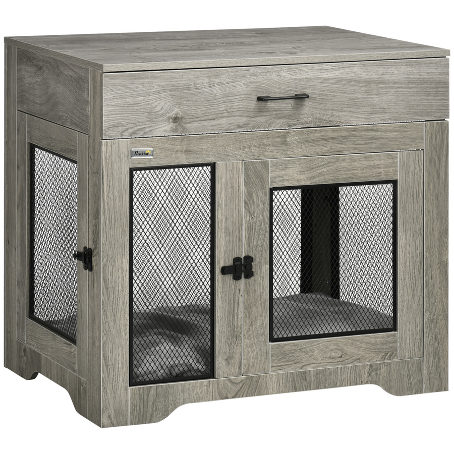 Double-Door Dog Kennel Furniture Pet Crate for Medium Dogs