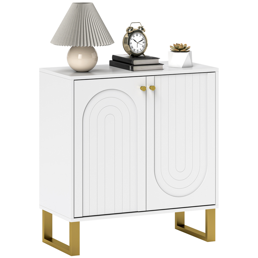 HOMCOM Sideboard with Adjustable Shelves & Doors, White