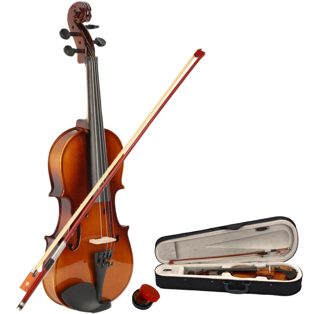 1/2 Acoustic Violin Case, Bow and Rosin